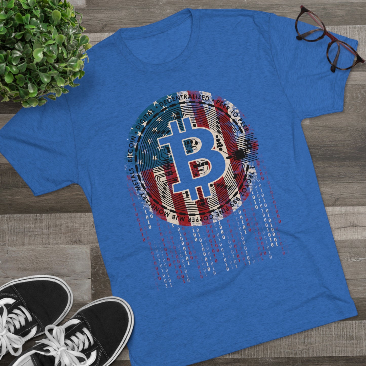 American Bitcoin Men's Tri-Blend Crew Tee