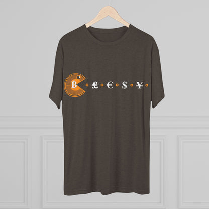 Bitcoin Feast Men's Tri-Blend Crew Tee