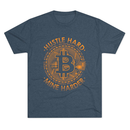 Bitcoin Mine Harder Men's Tri-Blend Crew Tee