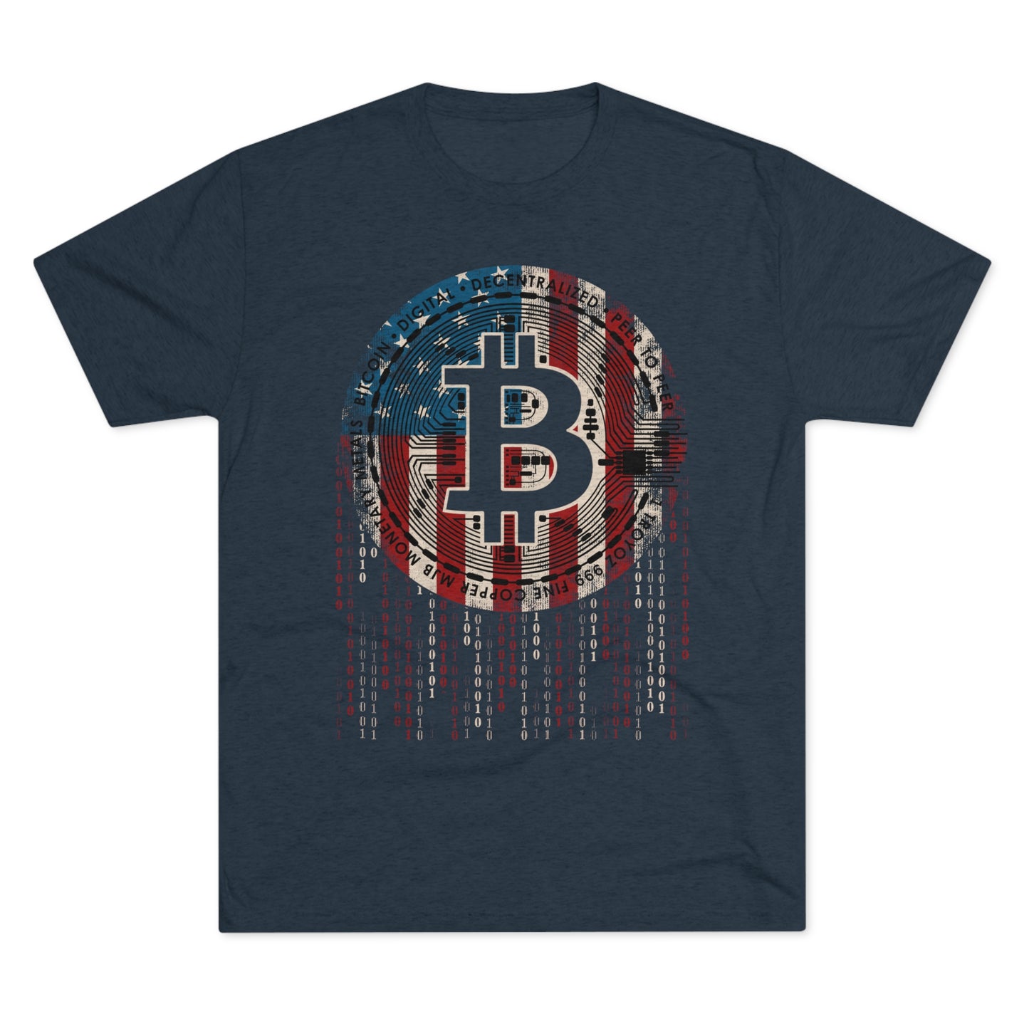 American Bitcoin Men's Tri-Blend Crew Tee