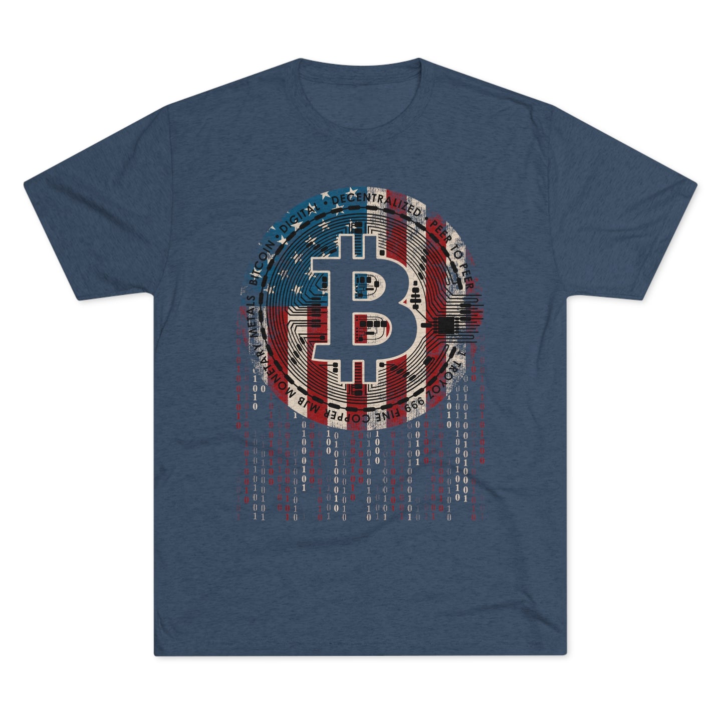 American Bitcoin Men's Tri-Blend Crew Tee