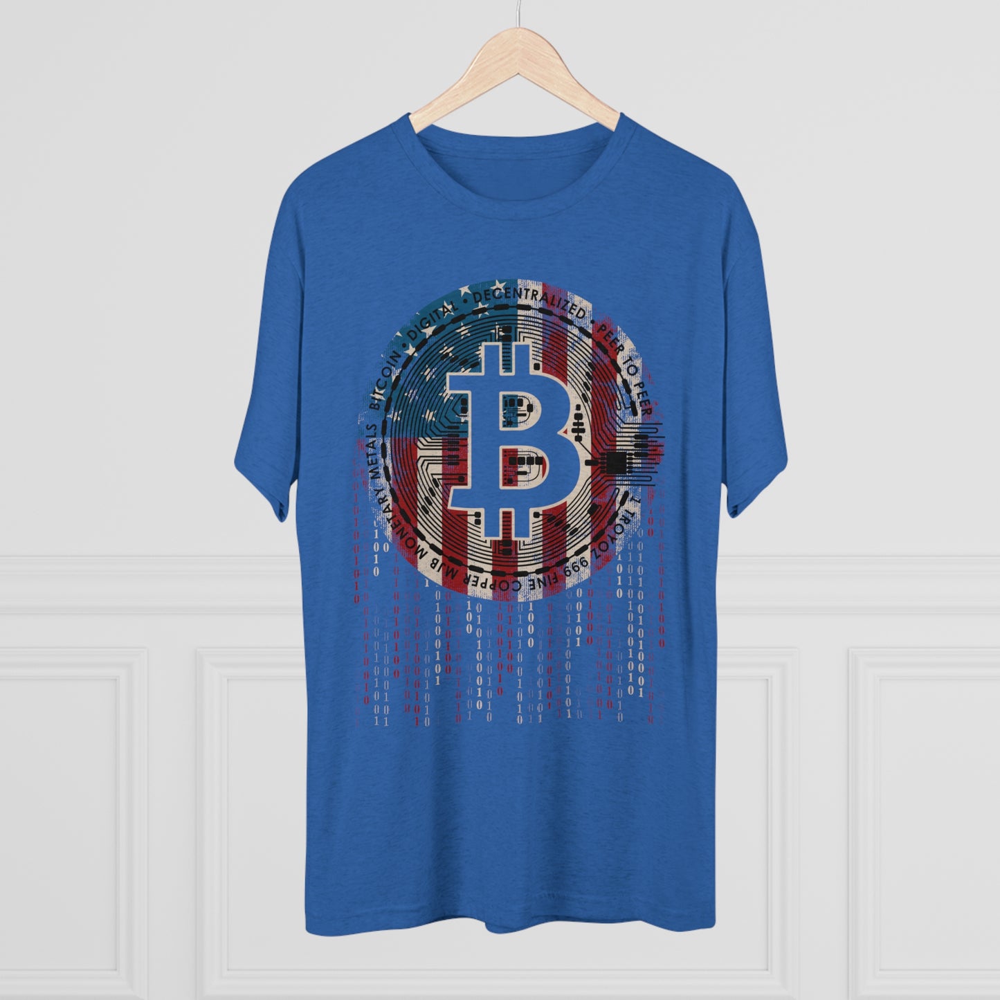 American Bitcoin Men's Tri-Blend Crew Tee