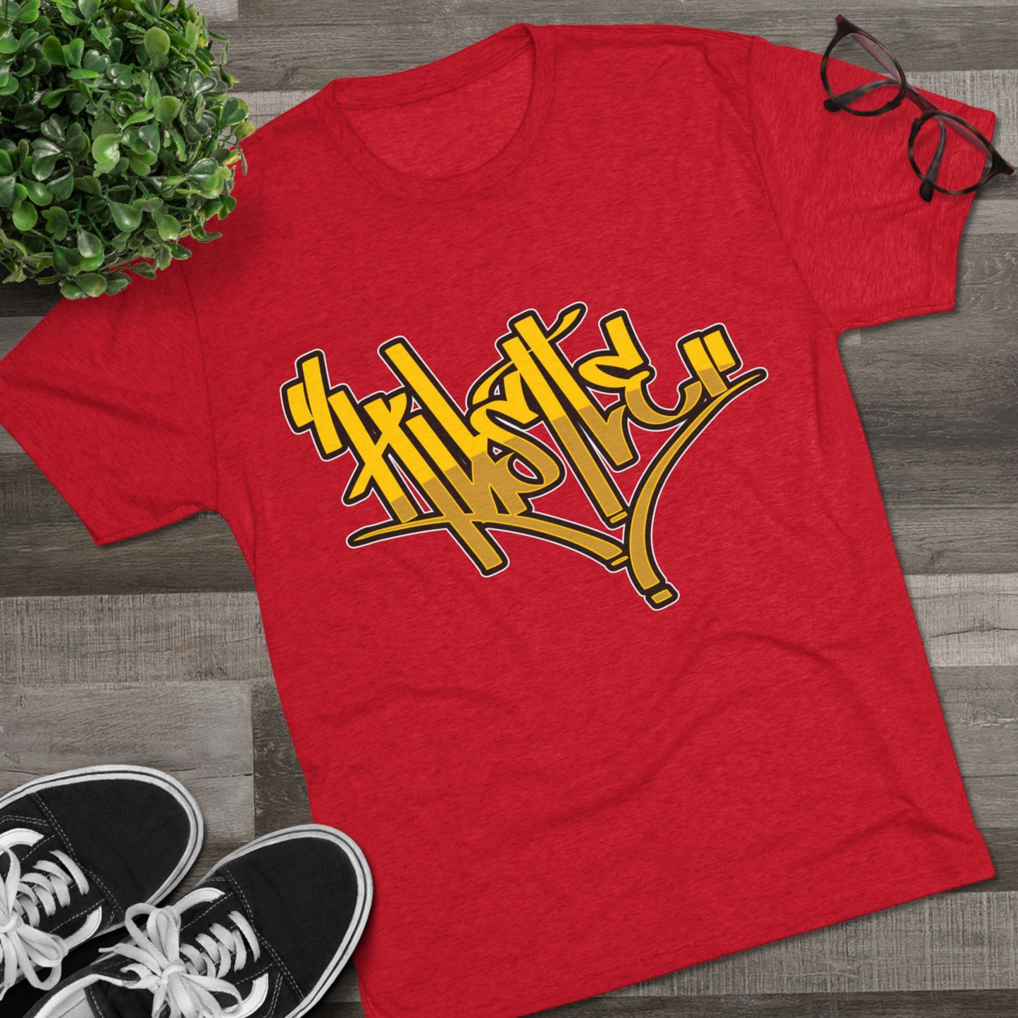 Graffiti Hustle Men's Tri-Blend Crew Tee