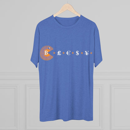 Bitcoin Feast Men's Tri-Blend Crew Tee