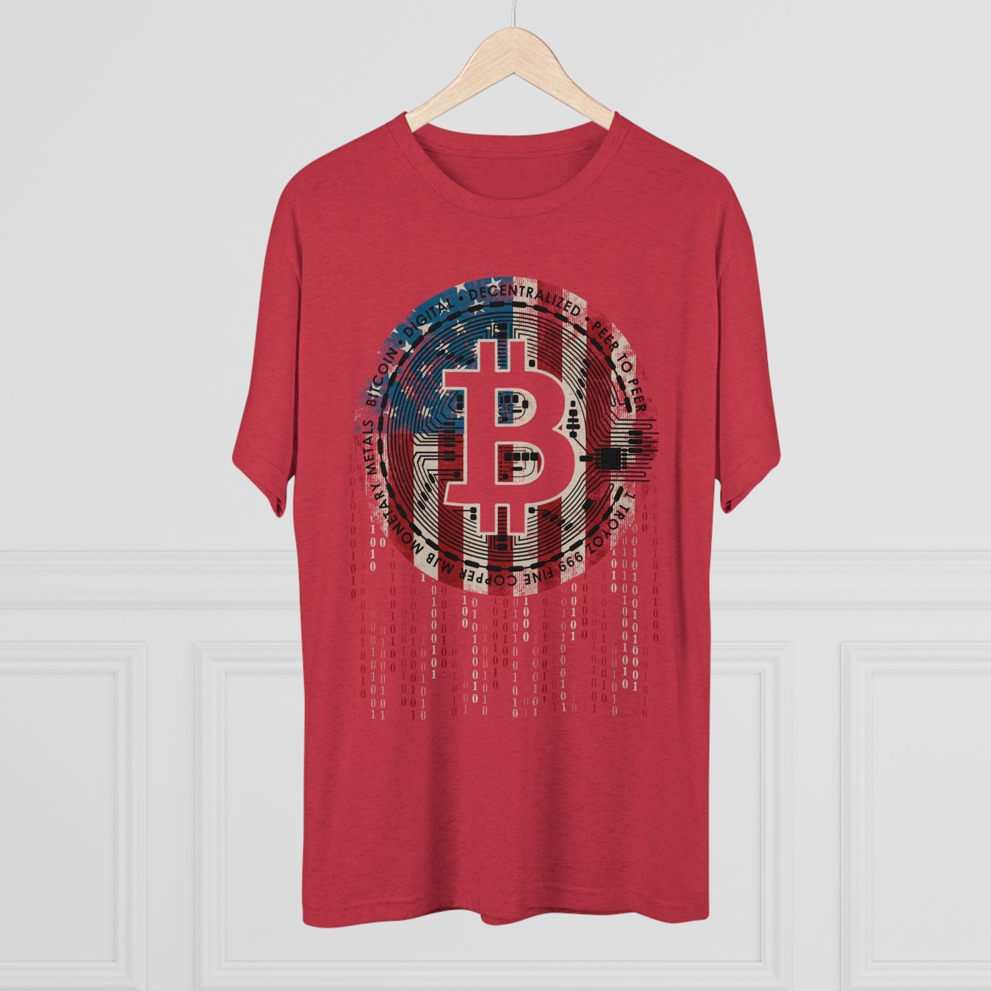 American Bitcoin Men's Tri-Blend Crew Tee