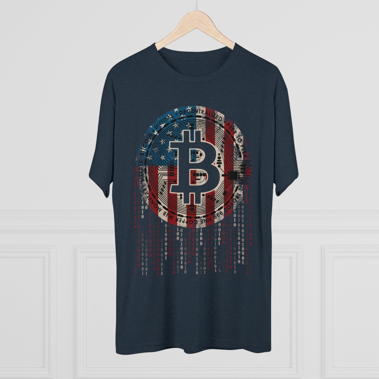 American Bitcoin Men's Tri-Blend Crew Tee