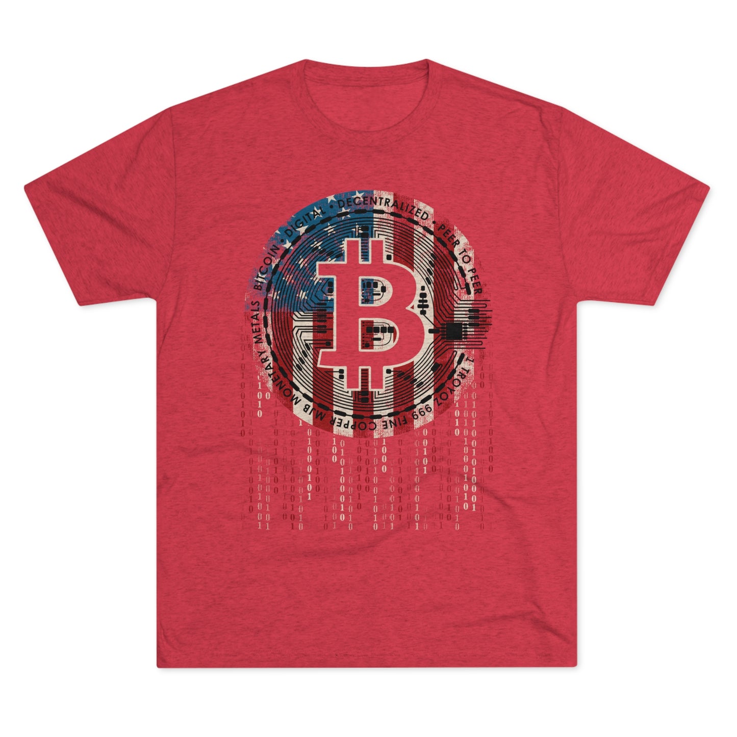 American Bitcoin Men's Tri-Blend Crew Tee