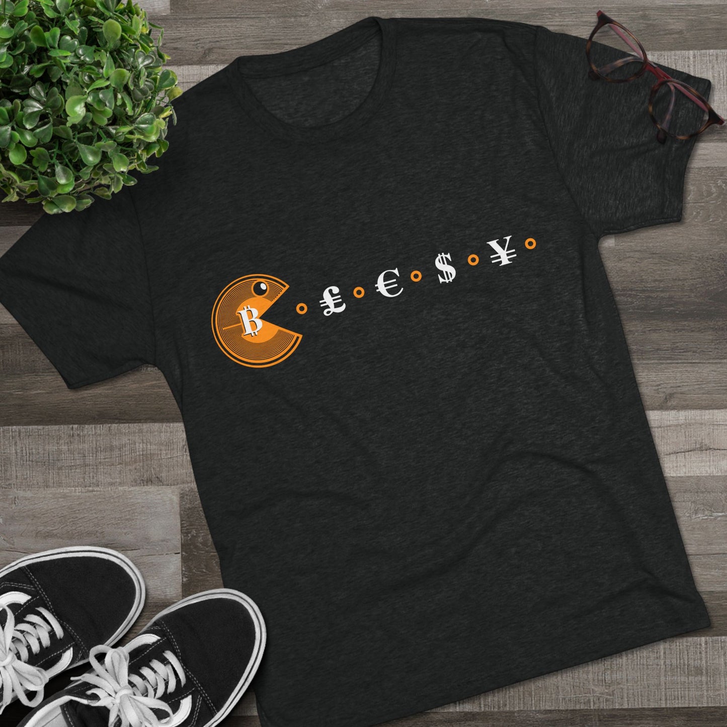 Bitcoin Feast Men's Tri-Blend Crew Tee