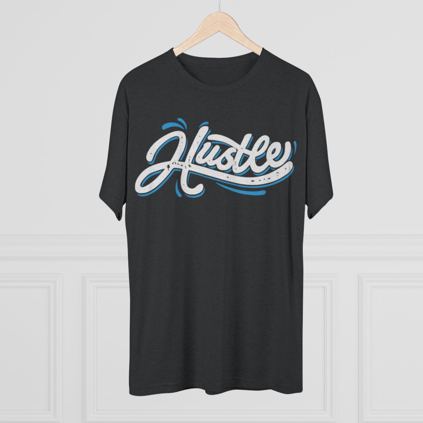 Hustle Wavy Men's Tri-Blend Crew Tee