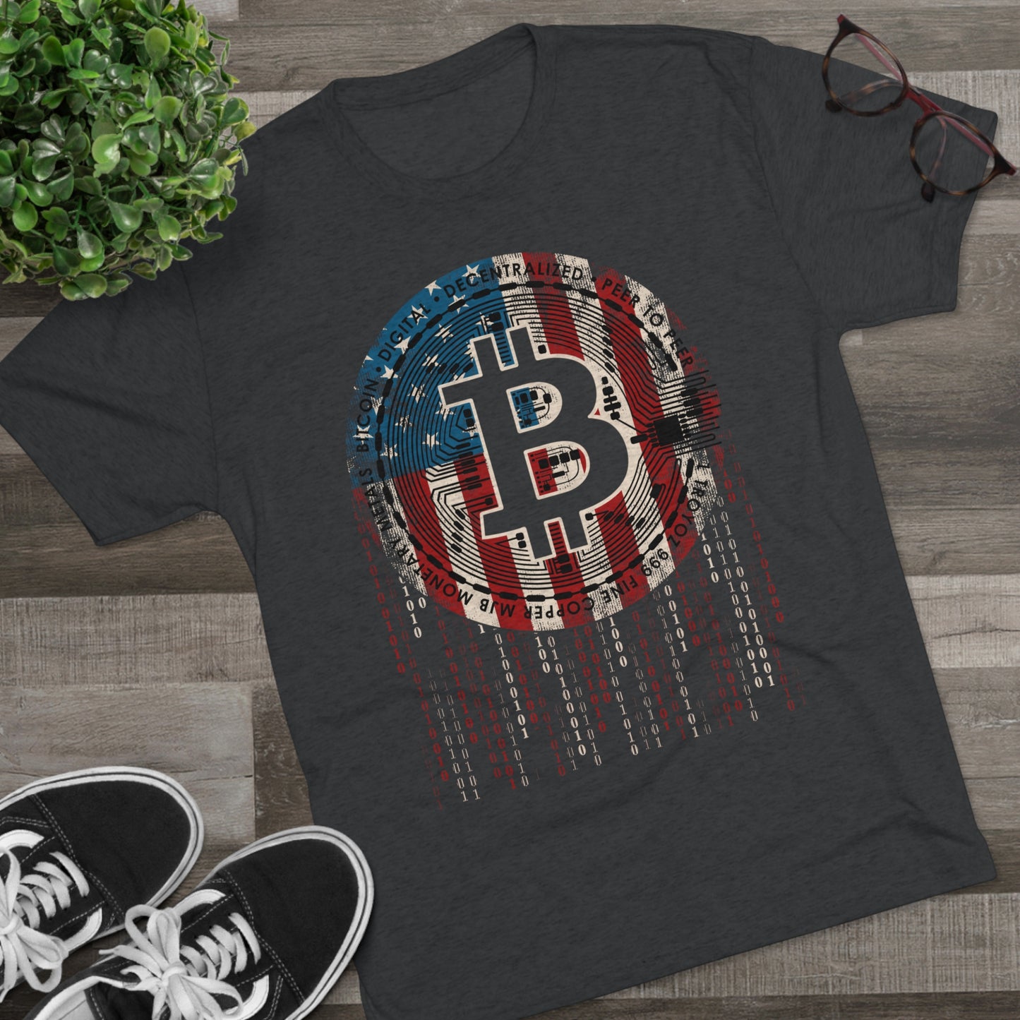 American Bitcoin Men's Tri-Blend Crew Tee