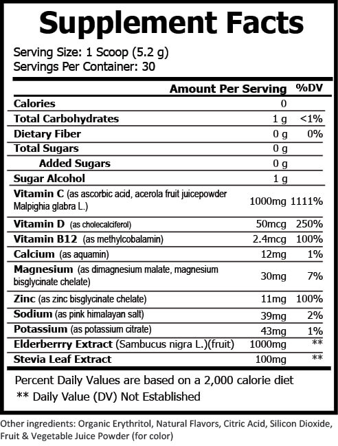 Elderberry Immunity W/ Zinc & Vitamin C