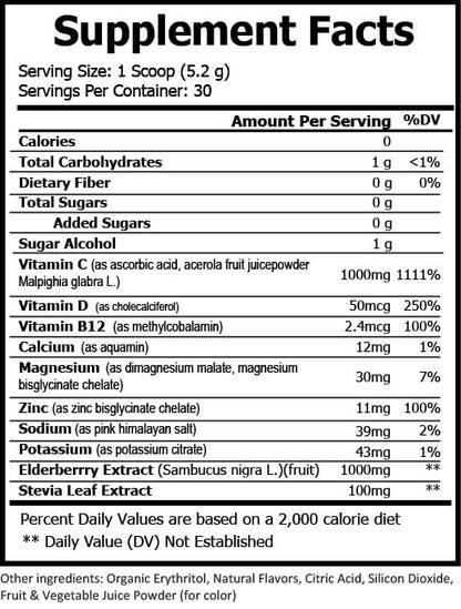 Elderberry Immunity W/ Zinc & Vitamin C